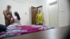 Play Steamy Threesome: Wife Gets a Double Dose of Dick while Maid Cleans